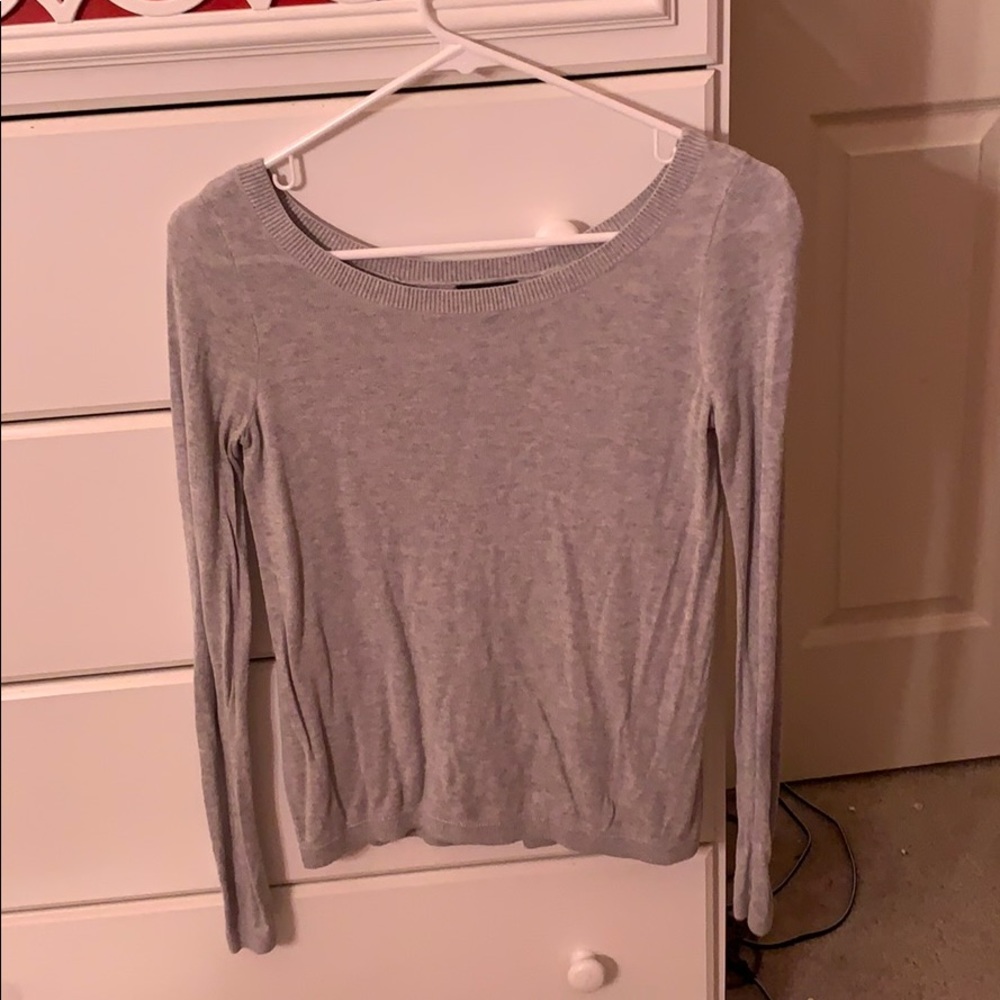 XS Light gray open backed sweater